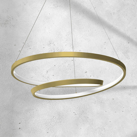 Eko Light Lucerno 48w 230v Gold Hängelampe Gold Schiene