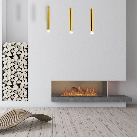 Eko Light Goldie Ρυθμιζόμενο Κρεμαστό Φωτιστικό Χρυσό LED Ράγα