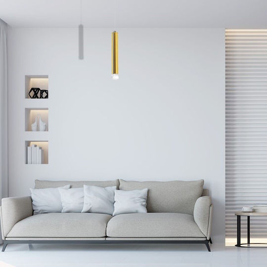Eko Light Goldie Ρυθμιζόμενο Κρεμαστό Φωτιστικό Χρυσό LED