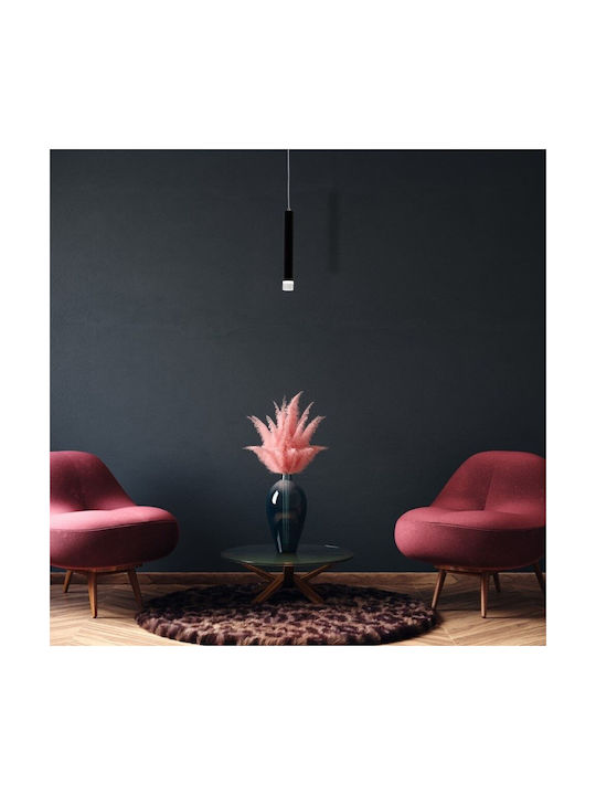 Eko Light Carbon Κρεμαστό Φωτιστικό Μαύρο LED
