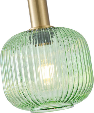 Eurolamp Topaz Κρεμαστό Φωτιστικό Πράσινο με Ντουί E27 20x18x120εκ.