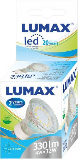 Best Service Λάμπα LED 4W για Ντουί GU10 και Σχήμα MR16 Ψυχρό Λευκό 330lm