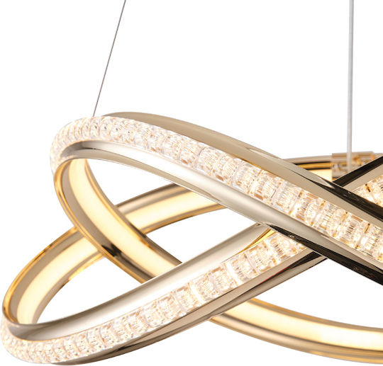 Eurolamp Orion LED Κρεμαστό Φωτιστικό Χρυσό 50x120x120εκ. Eurolamp Orion LED Κρεμαστό Φωτιστικό Χρυσό 50x120x120εκ.