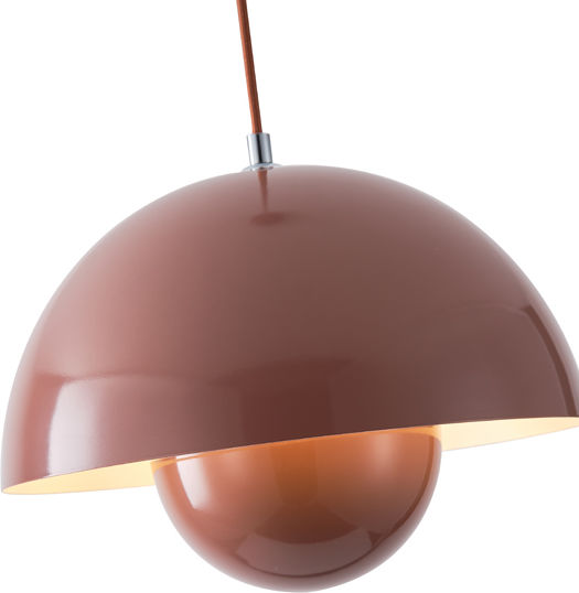 Eurolamp Jarden Висящо Таванно Осветително Тяло Кафява Камбанка с Цокъл E27 30x129x129см