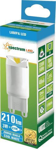 Spectrum LED-Lampe 3W für Fassung G9 Kühles Weiß
