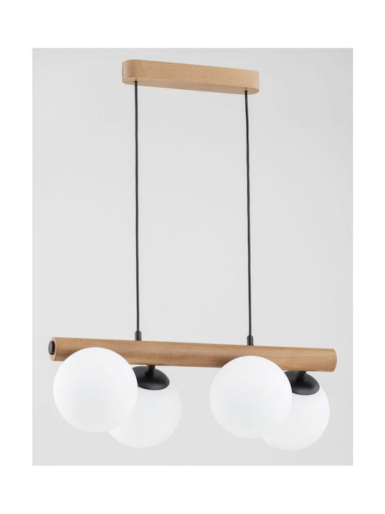 Alfa Pendant Light Brown for 4 Bulbs E14, E.14