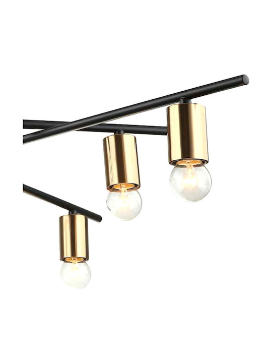 Italux Pendant Light Black for 6 Bulbs E27 69cm