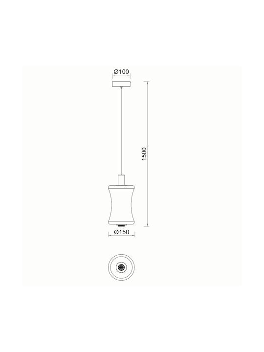 Sun Light Κρεμαστό Φωτιστικό Ροζ LED 15x15x15εκ.