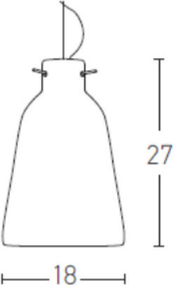 Zambelis Lights Pendant Light Orange with Socket E27