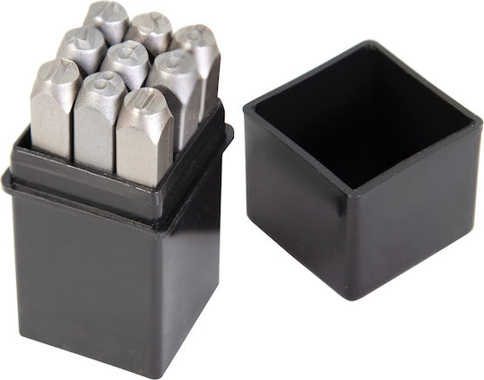 Set 9 Punches 6mm 0-9 Topmaster 349202