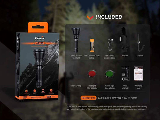 Fenix Ht18r Led Flashlight Set Alg-18 Stand Aer-05 Trigger
