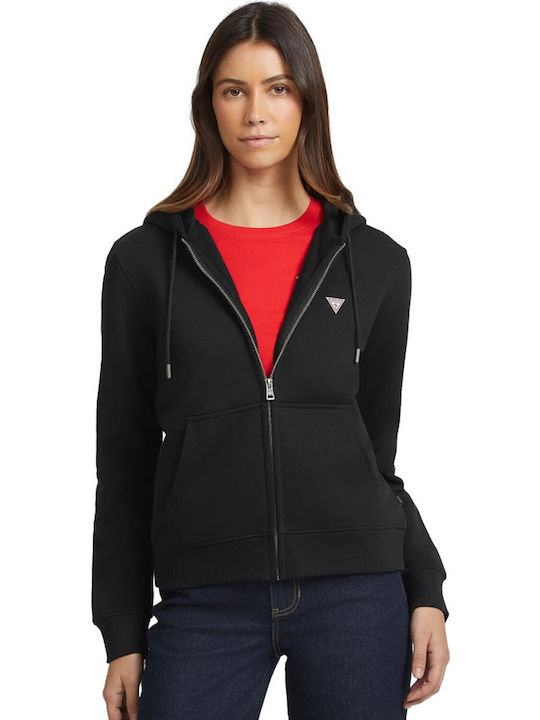 Women's Sweatshirt Jacket Hooded Black