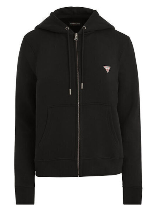 Women's Sweatshirt Jacket Hooded Black