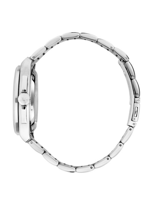 Maserati Ανδρικό Ρολόι 41mm Αυτόματο με Ασημί Μεταλλικό Μπρασελέ