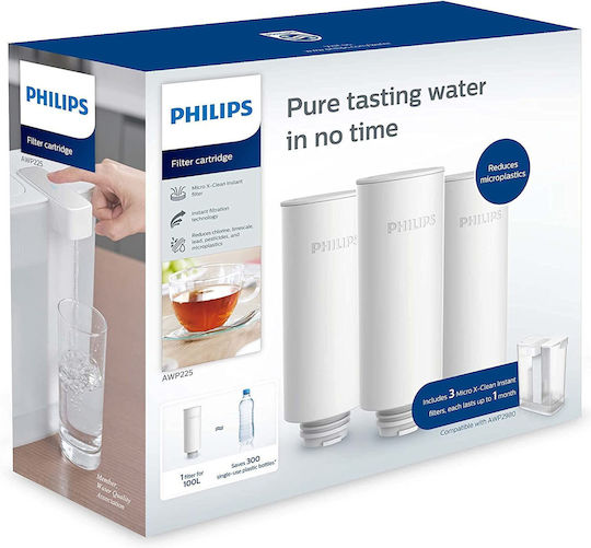 Philips Резервен филтър за вода за кана от активен въглен Micro X-Clean 3бр
