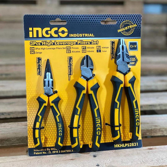Ingco Pliers set Length 200mm 3pcs
