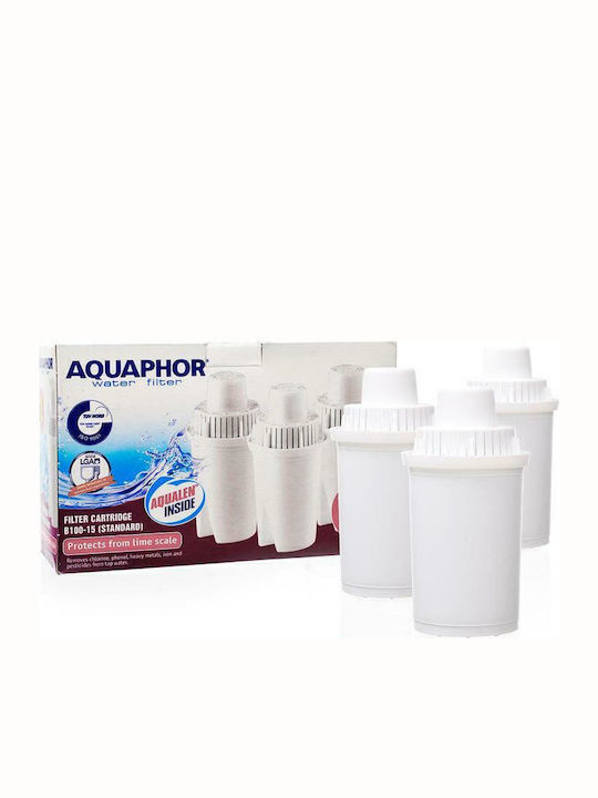 Aquaphor Water Filter Replacement for Pitcher made of Activated Carbon B100-15 296802 3pcs
