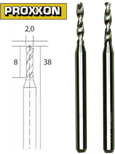 Proxxon Tungsten Set of 2 Drills HSS with Cylindrical Shank for Metal, Glass and Tiles