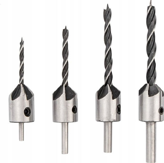 Burghiu pentru lemn argintiu 3-6mm 5 bucăți