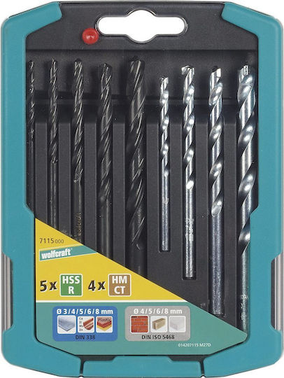 Set Burghie Mixte Lemn Piatră 3 8 Mm Wolfcraft