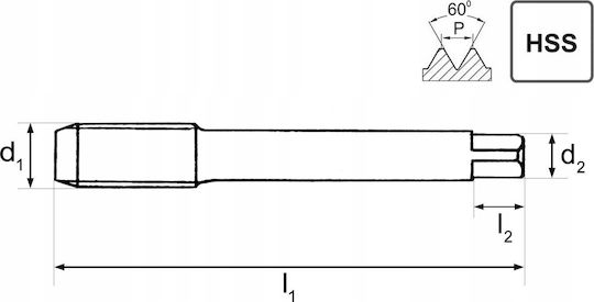 Gewindebohrer M 8x1,00mm 1 Stk