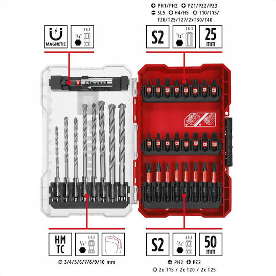 Einhell Bohrer-Set 33-tlg. M-Koffer 49108753