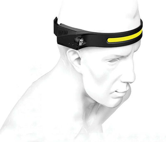 Rechargeable Headlamp LED IPX4 with Maximum Brightness 350lm XPE Black
