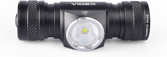 Videx Επαναφορτιζόμενος Φακός Κεφαλής LED IP68 με Μέγιστη Φωτεινότητα 1200lm
