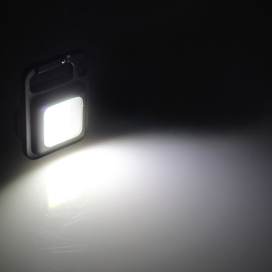 Презареждащ се Ключодържател Фенер LED IPX4 с Максимална Яркост 800лм Черен
