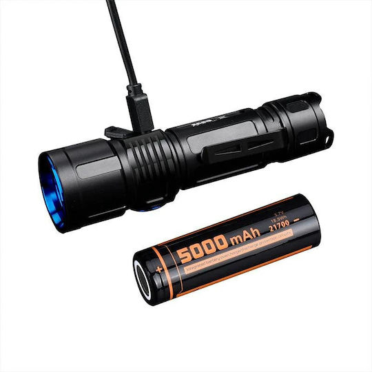 Fitorch Rechargeable Flashlight LED IPX8 with Maximum Brightness 2600lm EC30 Black