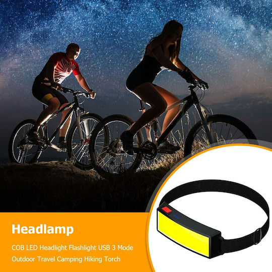 Rechargeable Headlamp LED IP65 with Maximum Brightness 800lm ΤΜ-G14 Embedded Black