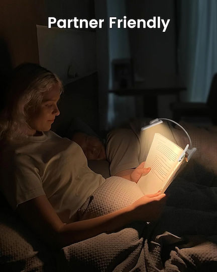 Glocusent Glocusent Φωτάκι Βιβλίου LED με Κλιπ Λευκό