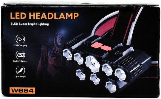 Factory Επαναφορτιζόμενος Φακός Κεφαλής LED W684