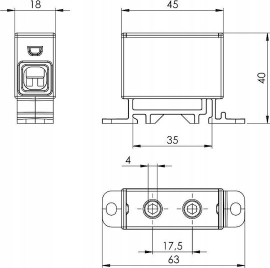 Incobex Κλέμα Ράγας Ηλεκτρολογικού Πίνακα ENE-10407