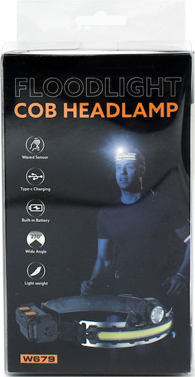 Factory Rechargeable Headlamp LED with Maximum Brightness 350lm W679 Black