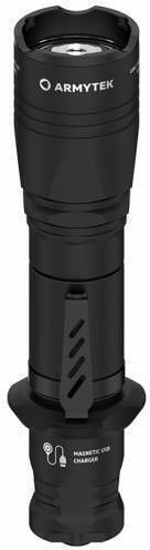 Armytek Pro Wiederaufladbar Taschenlampe LED IP68 mit maximaler Helligkeit 1500lm Dobermann Pro Schwarz