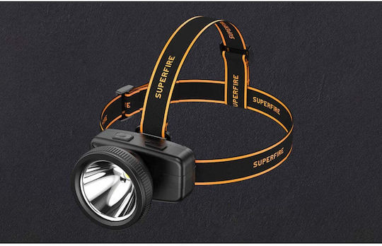 Superfire Επαναφορτιζόμενος Φακός Κεφαλής LED IP43 με Μέγιστη Φωτεινότητα 150lm