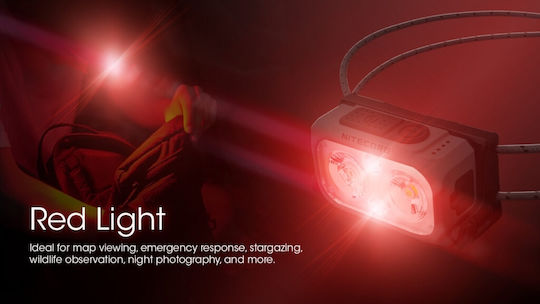 NiteCore Headlamp LED IP66 with Maximum Brightness 360lm NU21 Black