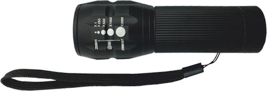 Eurolamp Taschenlampe LED IP44 mit maximaler Helligkeit 150lm Schwarz