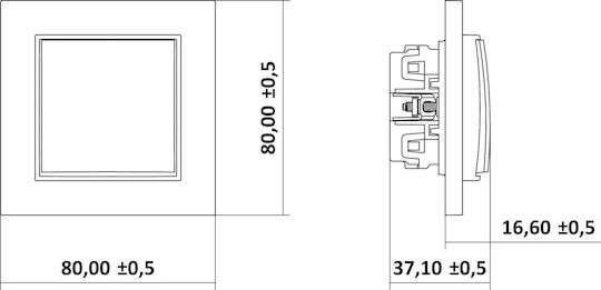 Karlik Wall Switch Single Without Frame White