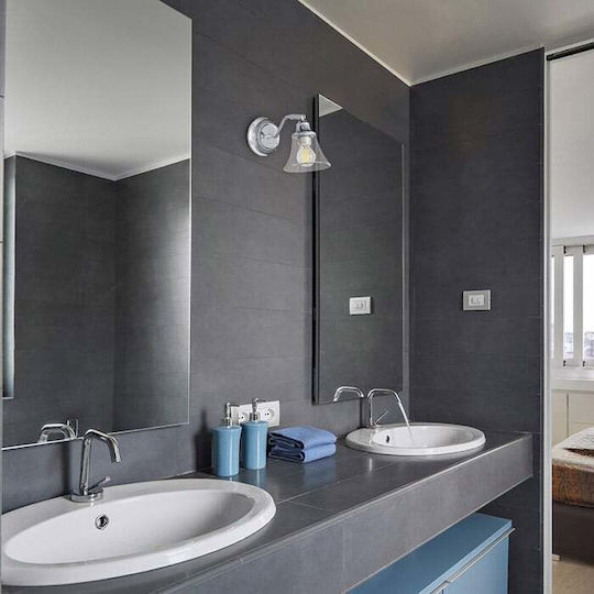 Rabalux Antoine Modern Lamp Bathroom with Socket E14 Silver 21cm