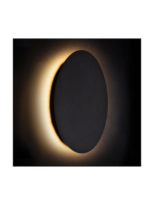 Nowodvorski Ring Φωτιστικό Τοίχου LED Μαύρο 25x3εκ.