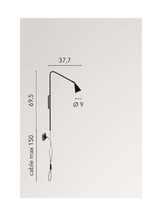 Fan Europe Modern Lamp Wall Socket with Socket GU10 Gold 69.5x37.7x9cm