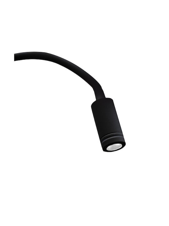 Eko Light Modern Leuchte Wand mit Integrierter LED mit USB-Anschluss Schwarz