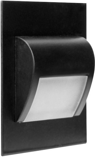 Orno Lamp Wall with Integrated LED and Cool White Light Black