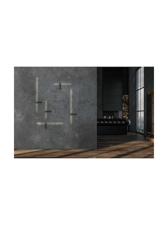 Nowodvorski Impulse S Modern Lamp Wall with Integrated LED and Warm White Light Black 61x22cm