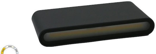 Adeleq Wandmontierte Außen-Deckenleuchte LED IP54 12W mit Einstellbares Weiß Licht Doppelstrahl 17.5x9x3.5εκ.