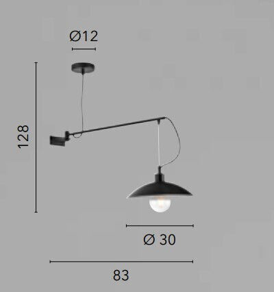Fan Europe I-Eldorado-AP Modern Leuchte Wand mit Fassung E27 Weiß 128x83x30cm