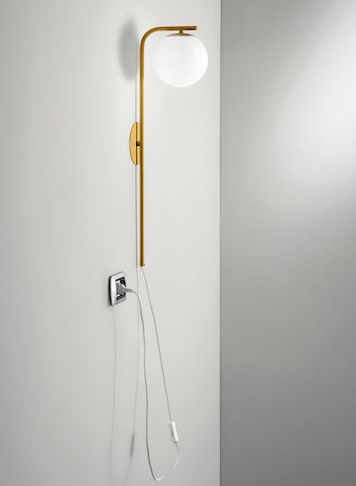 Fan Europe Modern Leuchte Wand mit Fassung E14 Gold 65.5x15cm