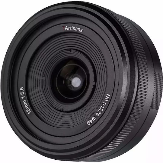 7artisans Пълен кадър Фотообектив Photoelectric 18mm f/5.6 Палачинки / Широк ъгъл за Никон З Монтаж Черен